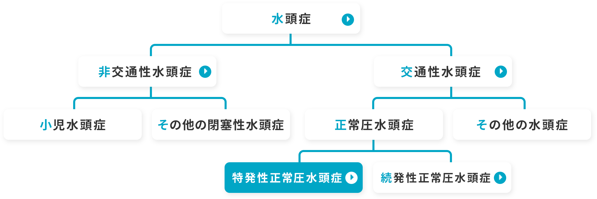 水頭症の分類図